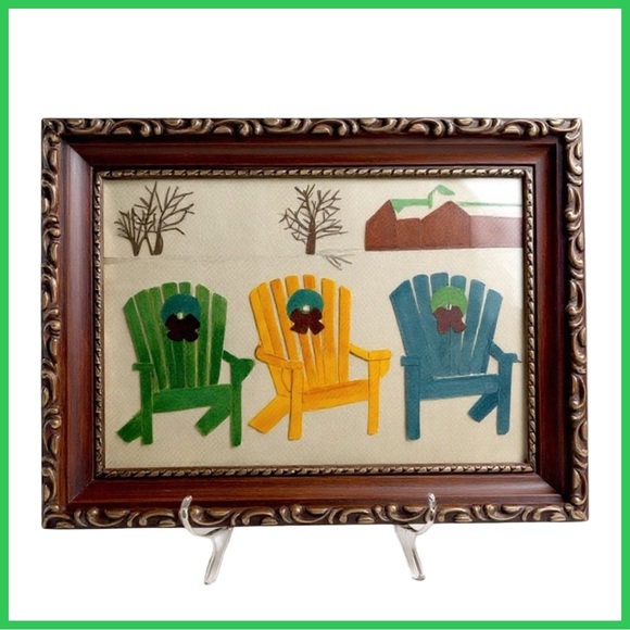 @StayClassyUSA Other - Chaises de Plage Trois Couleurs / Three Colorful Beach Chairs in Winter Snow